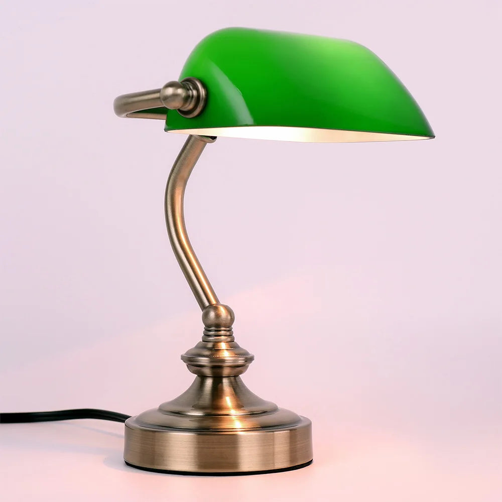 Vintage bedlampje - Jade Glow